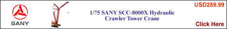 1/75 SANY SCC8000X Hydraulic Crawler Tower Crane